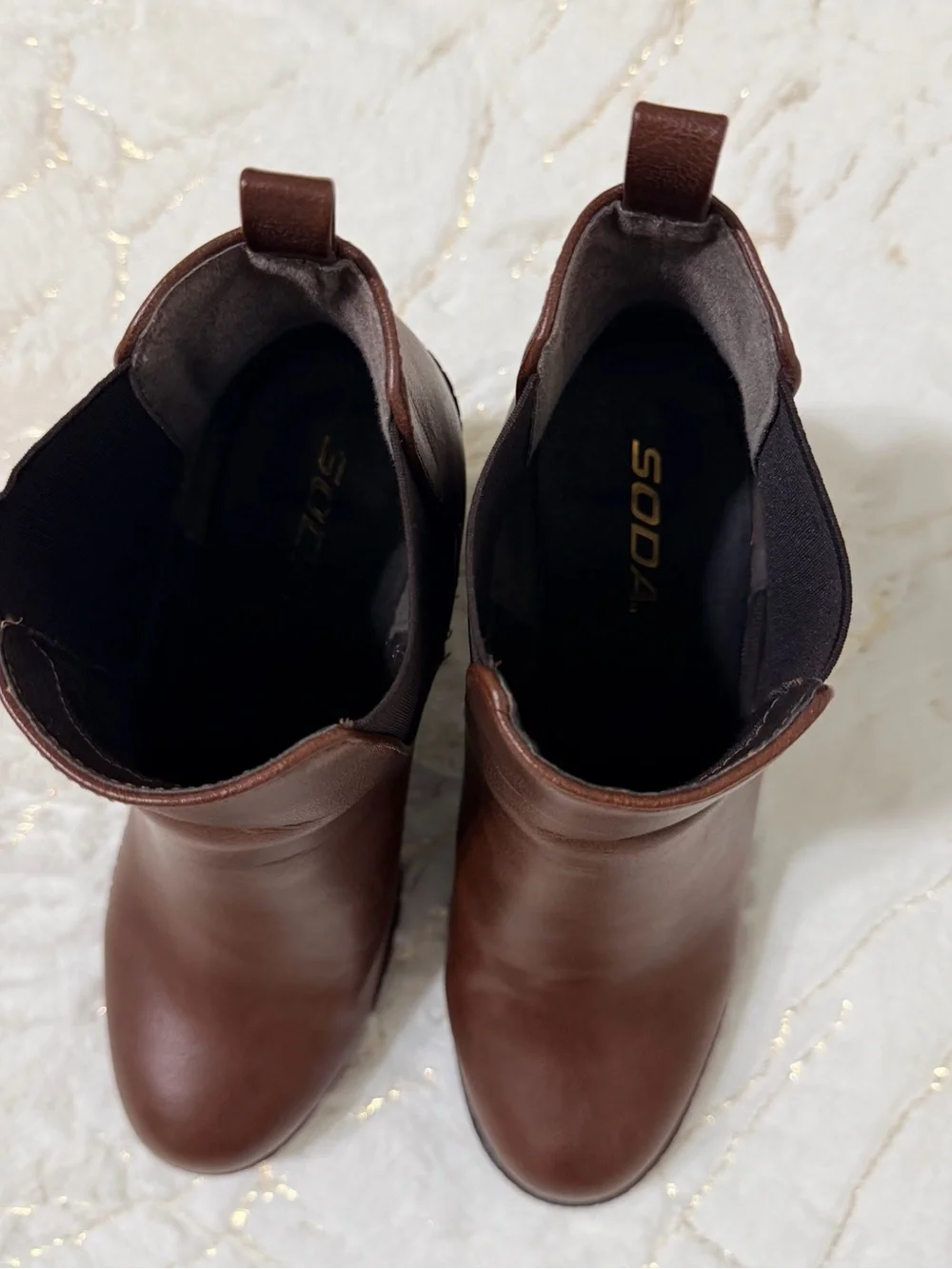 Brown Chelsea Ankle Booties